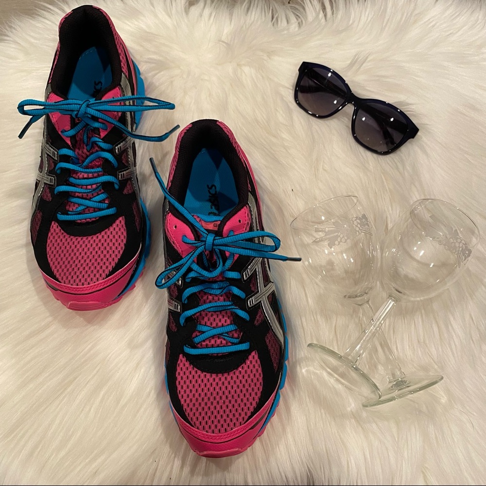 ASICS Pink Blue Bubblegum Athletic Sneakers
